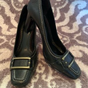 Deep chocolate brown Naturalizer heels